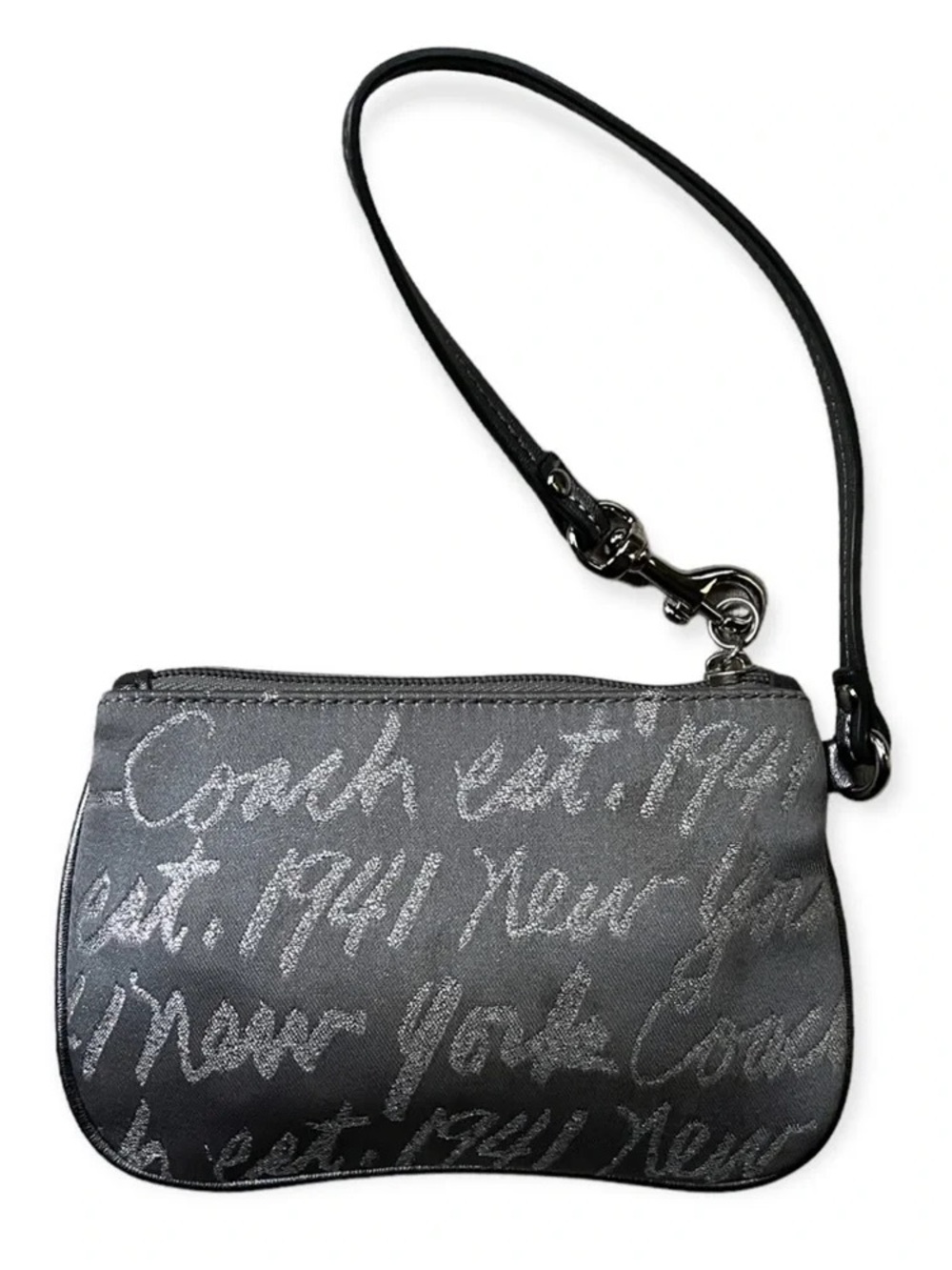 EUC COACH  POPPY  GRAFFITY SCRIPT HEART SILVER WRISTLE - Picture 10 of 11